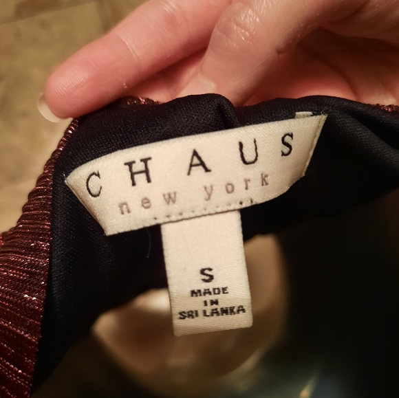 Chaus Metallic Red Blouse - Picture 8 of 12